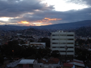 Sunset in Teguc on Eve of Obama Victory